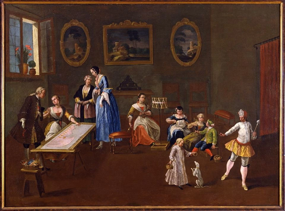 Il laboratorio di ricamo, Museo del Merletto